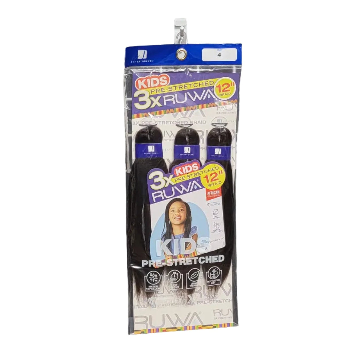 Sensationnel Kids 3X Ruwa Pre-Stretched Braid 12"