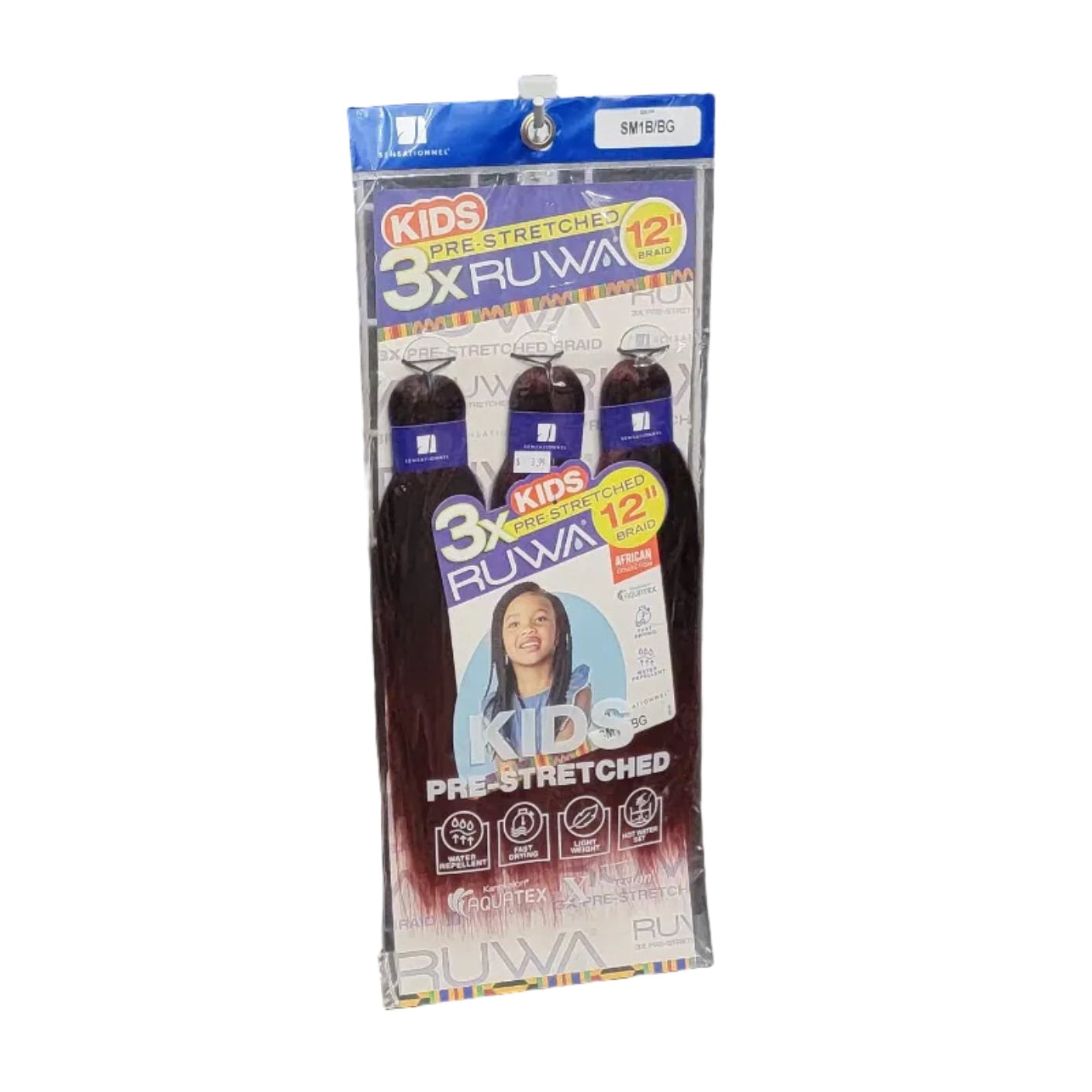 Sensationnel Kids 3X Ruwa Pre-Stretched Braid 12"