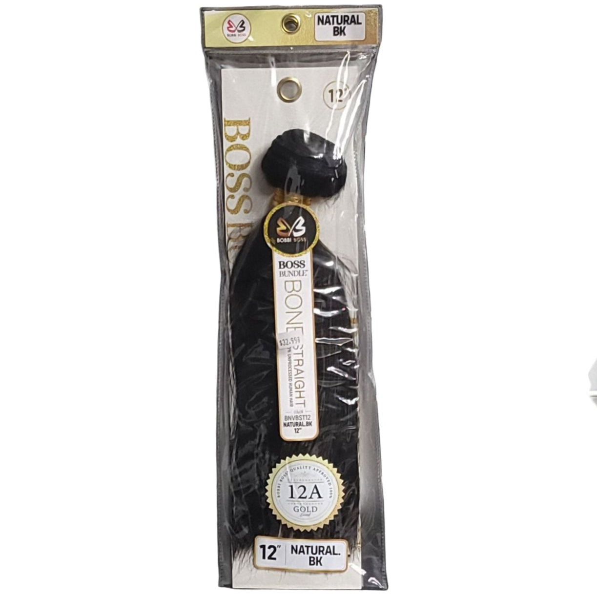 Bobbi Boss Bundle Bone Straight 12A Human Hair 10" - 22"