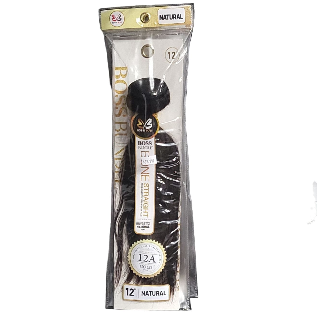 Bobbi Boss Bundle Bone Straight 12A Human Hair 10" - 22"