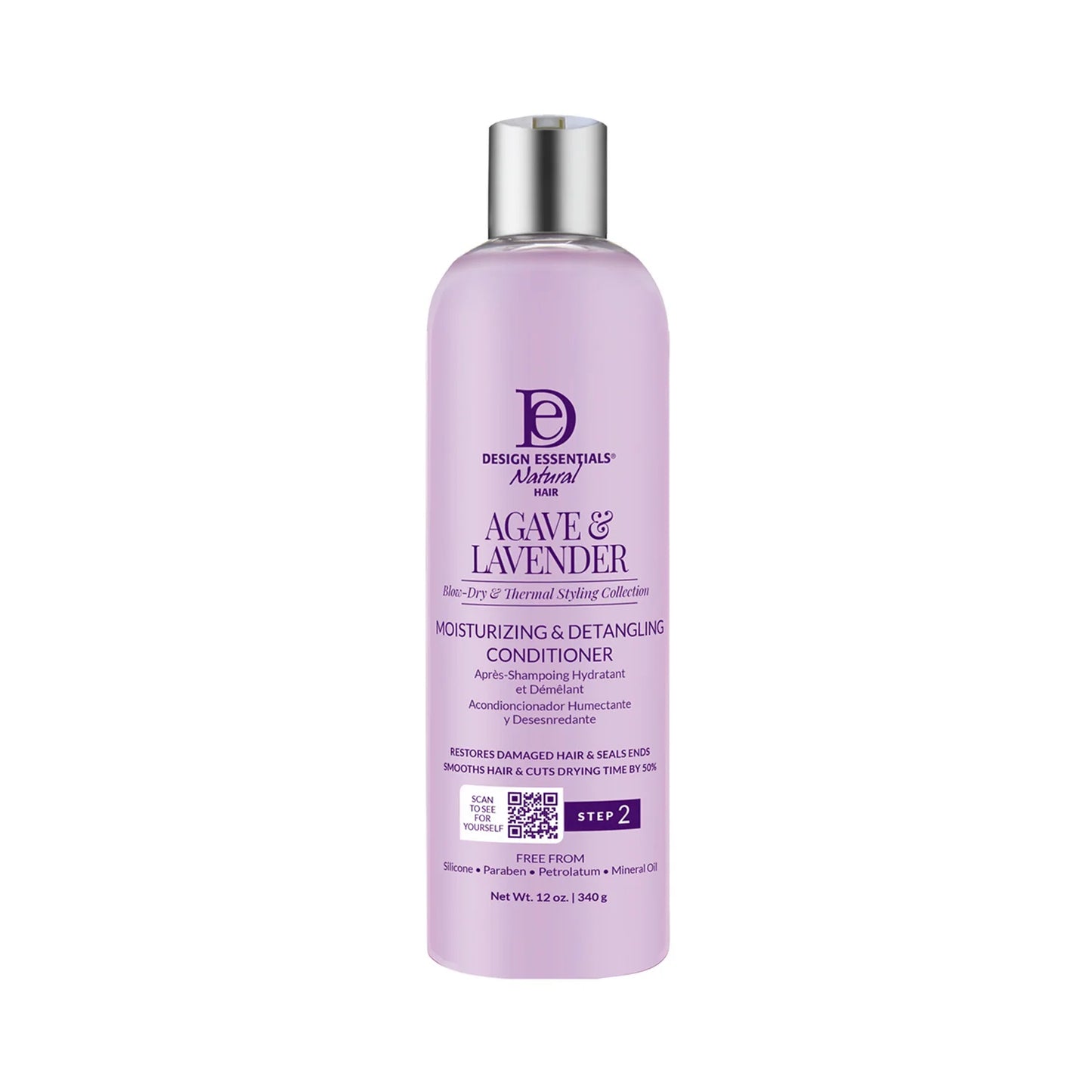 Design Essentials Natural Hair Agave & Lavender Moisturizing & Detangling Conditioner 12oz