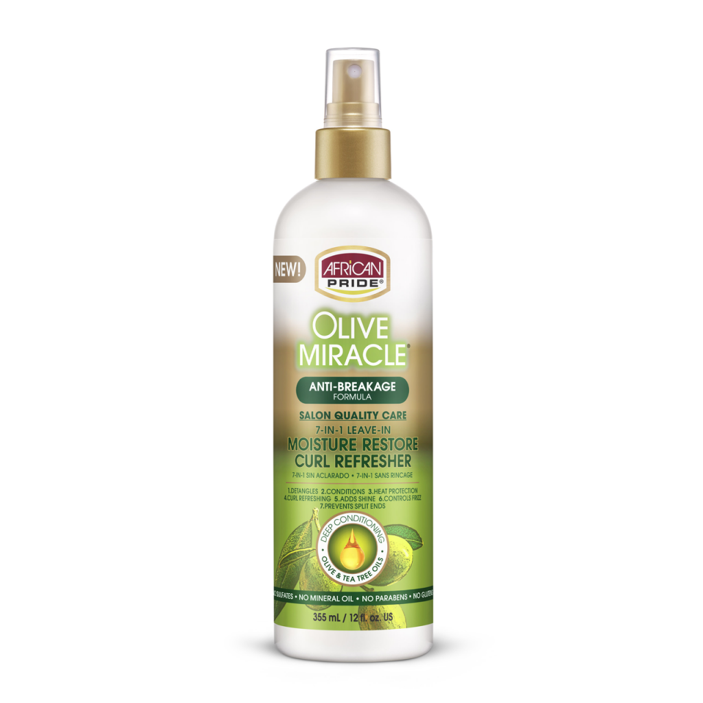 African Pride Olive Miracle Moisture Restore Curl Refresher 12oz