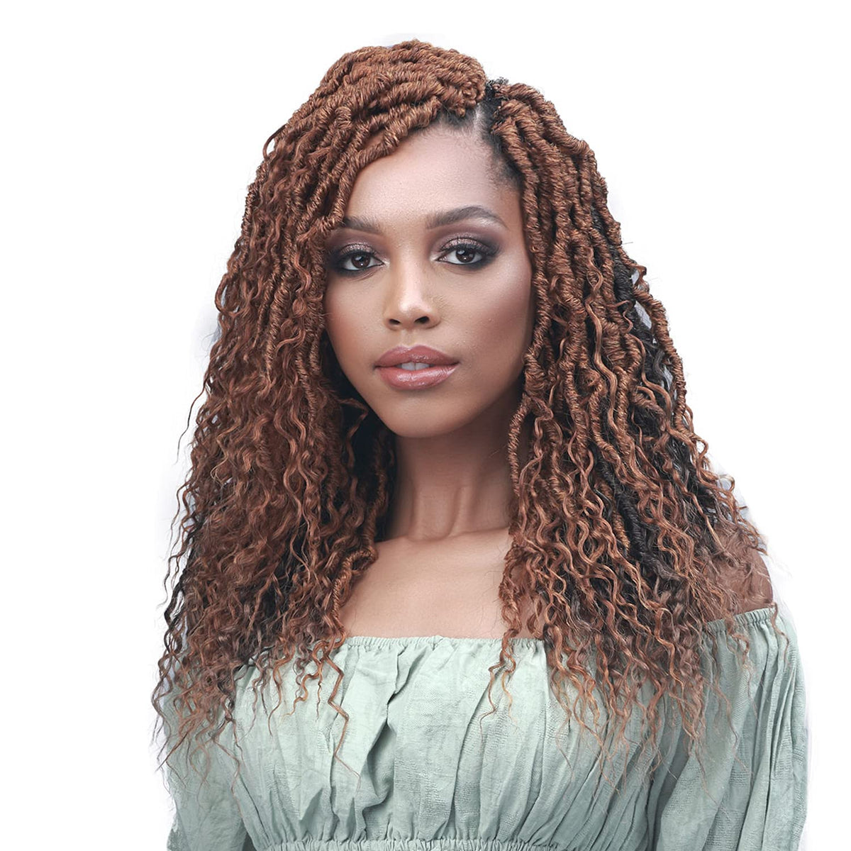 BOBBI BOSS NU LOCS FRENCH DEEP BOHO CROCHET STYLE 14" 2X