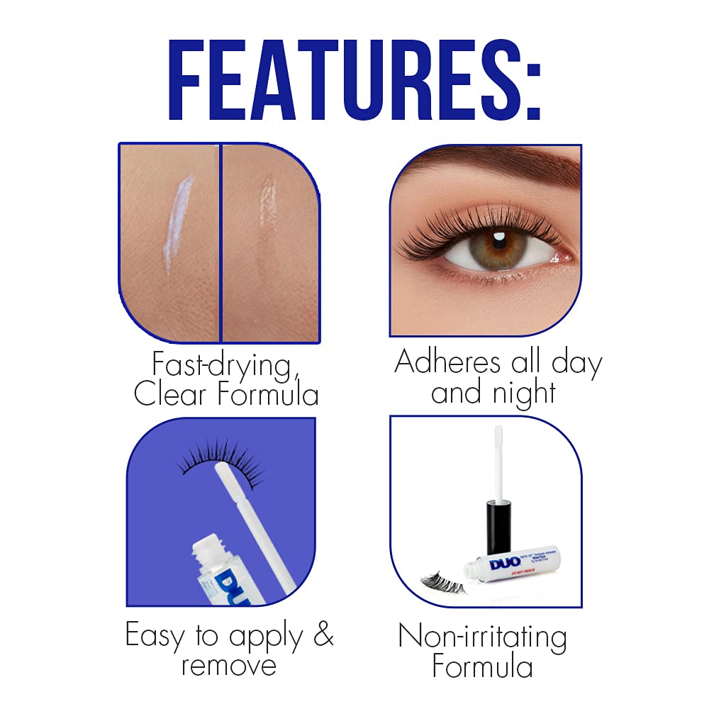 DUO Quick-Set Striplash Adhesive, White/Clear 0.18oz
