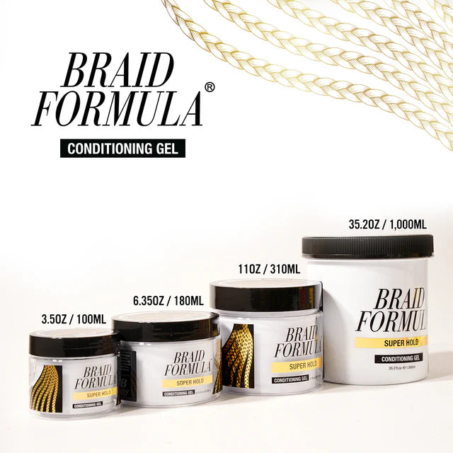 EBIN NY Braid Formula Conditioning Gel - Super Hold 6.35oz, 11oz