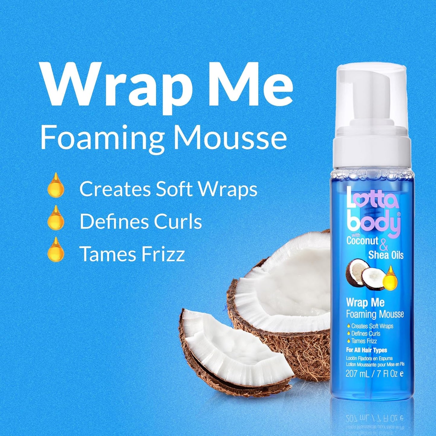 Lotta Body Coconut Shea Wrap Me Foaming Mousse 7oz