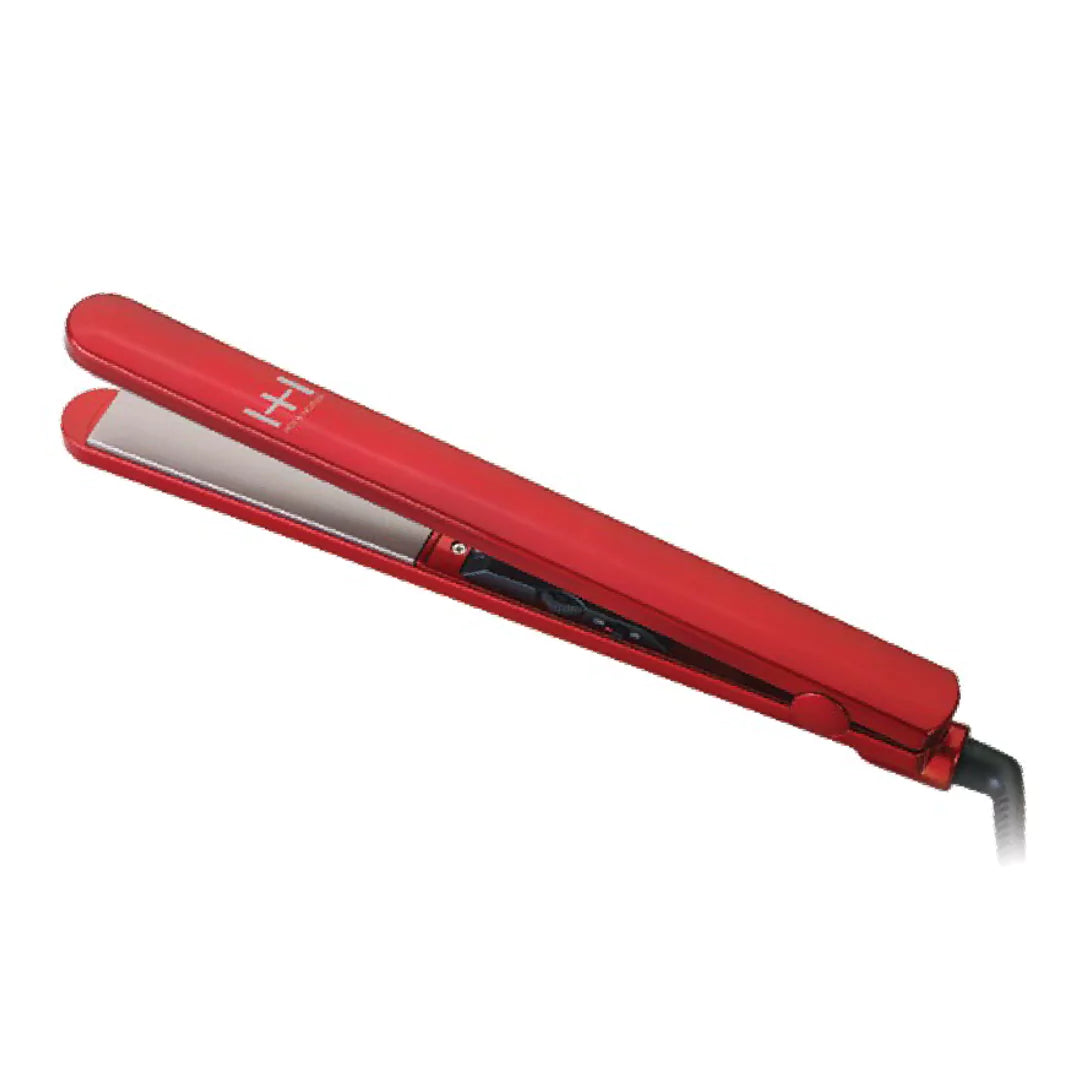 Hot & Hotter Extra Long Titanium Flat Iron 1in Hair Straightener Red