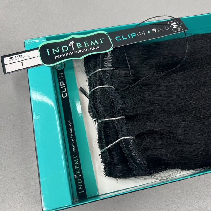 Bobbi Boss INDIREMI 9pc Clip-In Straight 14"