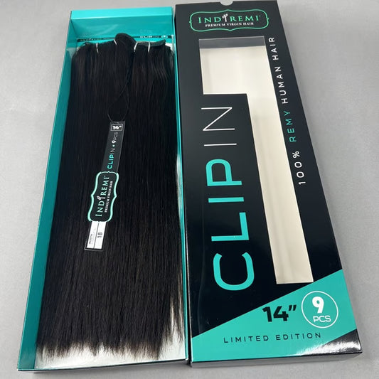 Bobbi Boss INDIREMI 9pc Clip-In Straight 14"