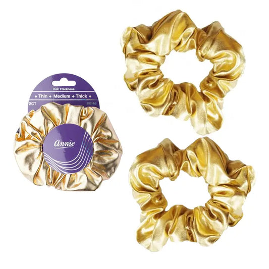 Annie Metallic Scrunchie 5.5in 2 Count #8148