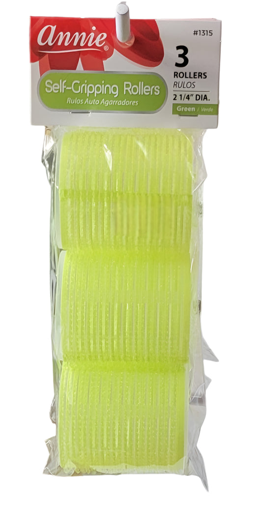 Annie Self-Gripping Rollers 2 1/4" 3Ct Green #1315