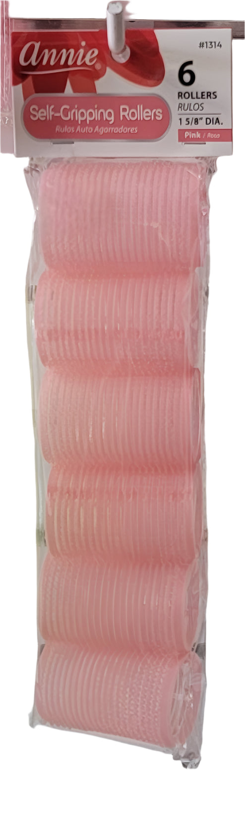 Annie Self-Gripping Rollers 1 5/8" 6Ct Pink #1314