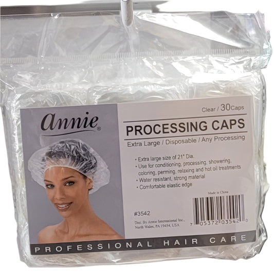 Annie Processing Caps Extra Large Clear 30ct #3542