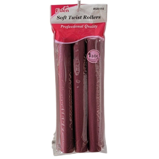 Eden Soft Twist Rollers #SR110 3ct 1 3/16"