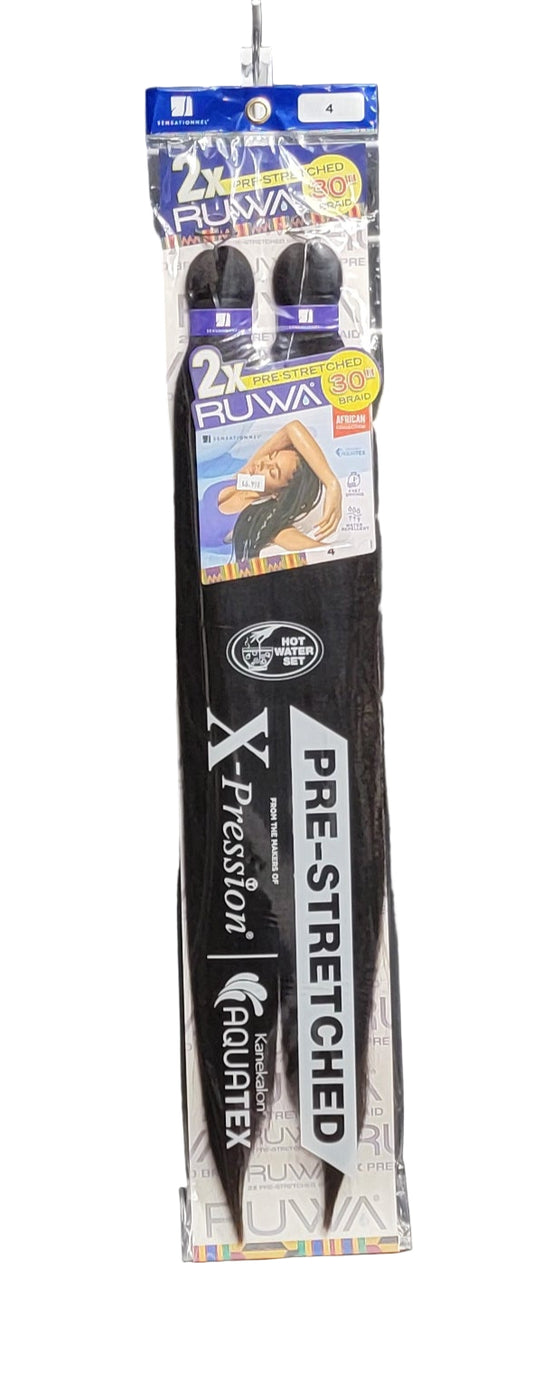 Sensationnel 2X Ruwa Pre-Stretched Braid 30in Color: 4