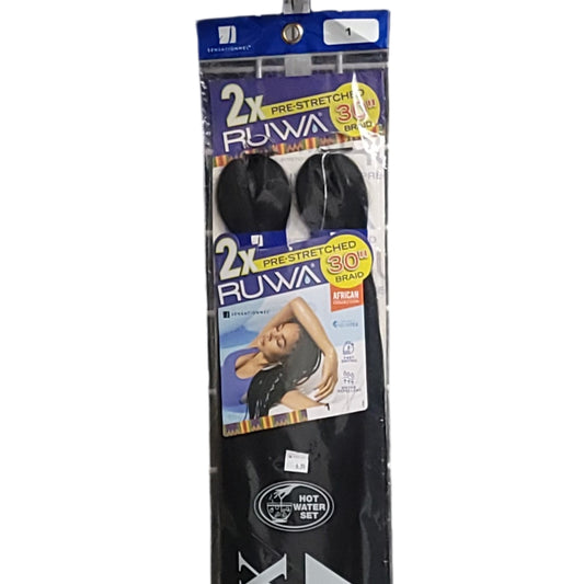 Sensationnel 2X Ruwa Pre-Stretched Braid 30" Color: 1