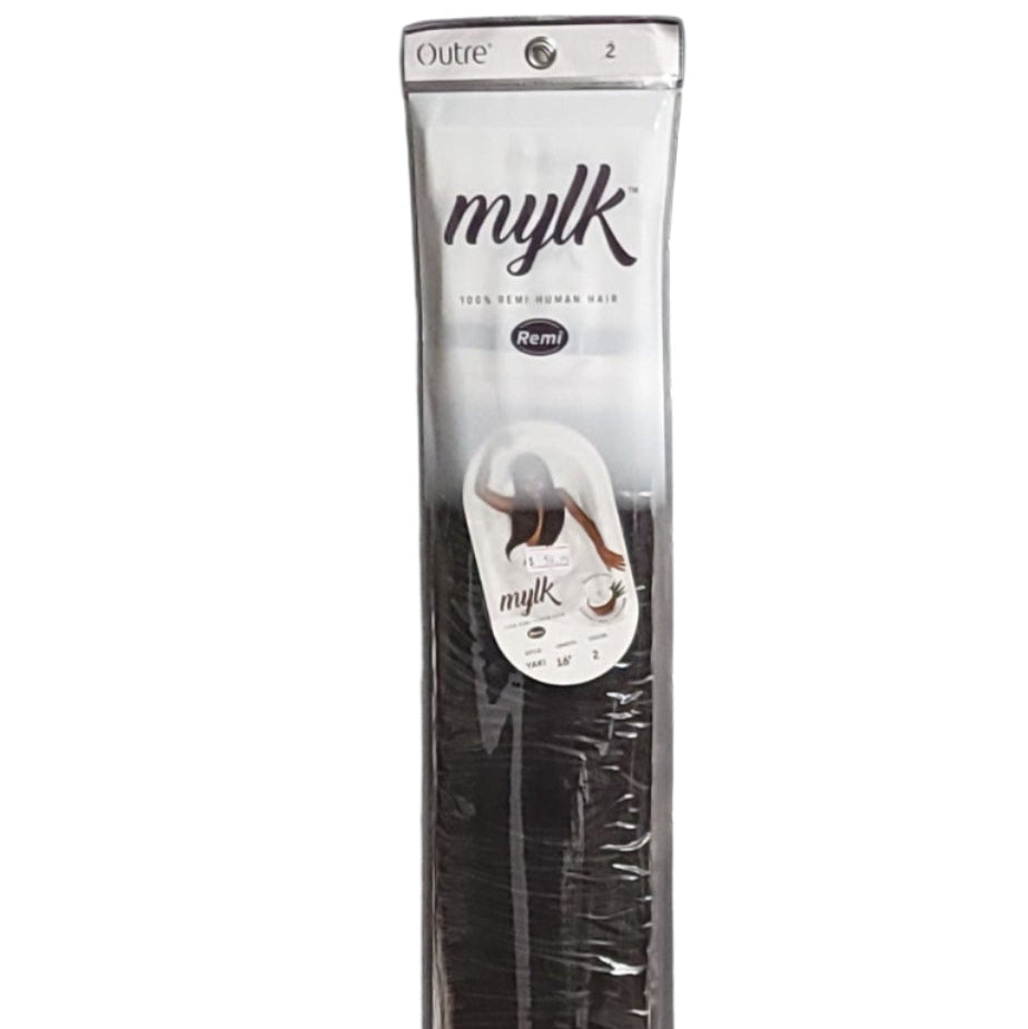 Outre MYLK Remi Yaki 100% Human Hair Color 2 16" Bundle