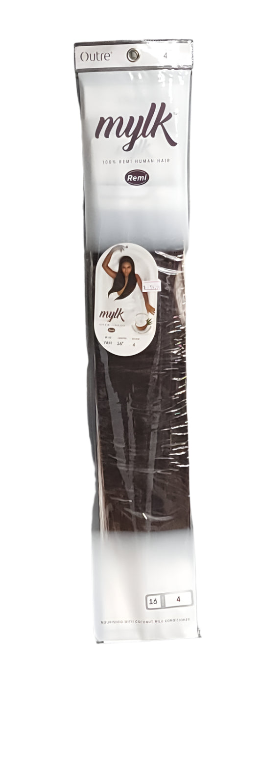 Outre MYLK Remi Yaki 100% Human Hair Color 4 16" Bundle