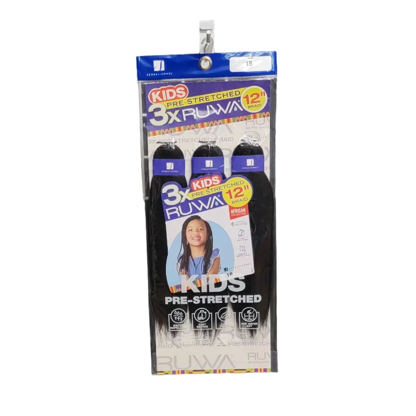 Sensationnel Kids 3X Ruwa Pre-Stretched Braid 12"