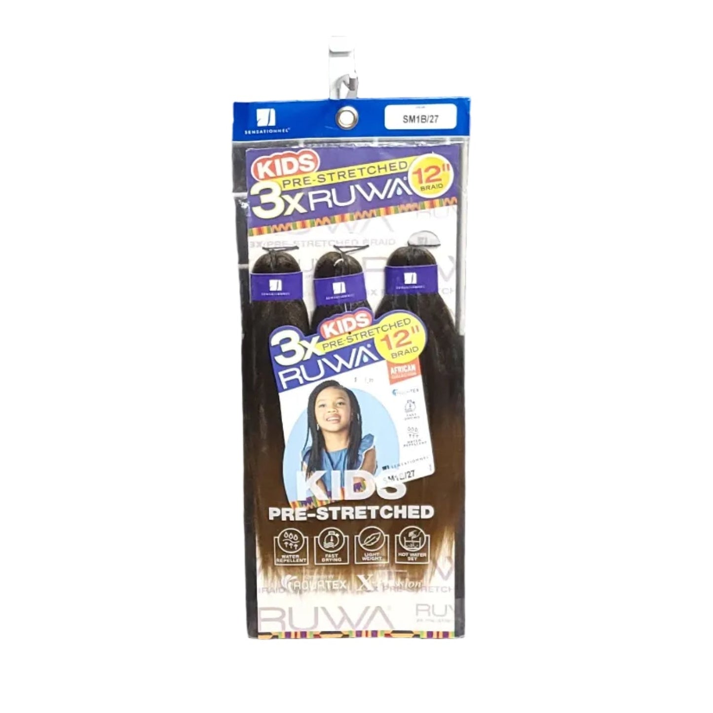 Sensationnel Kids 3X Ruwa Pre-Stretched Braid 12"