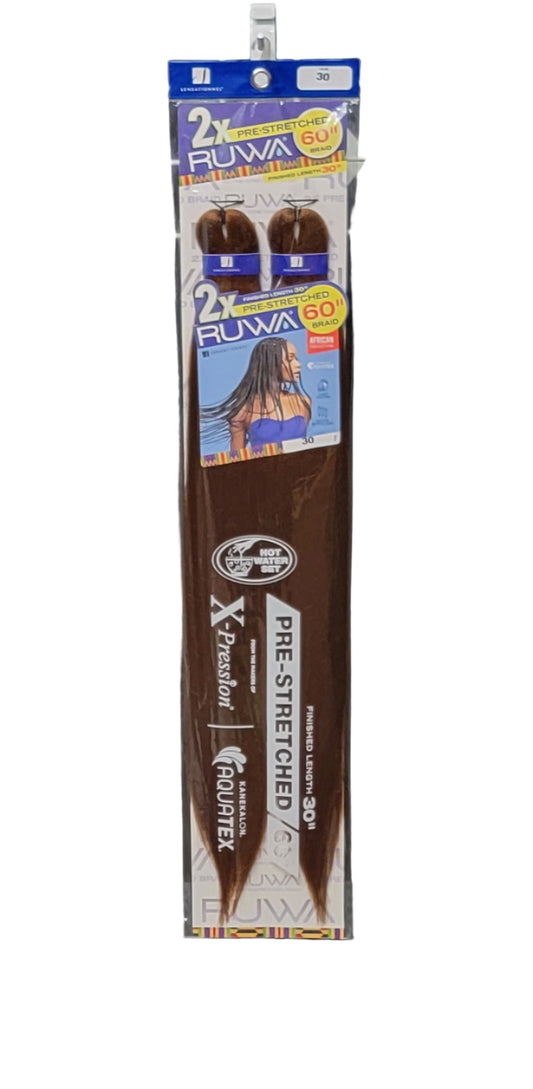 Sensationnel 2x Ruwa Pre-Stretched Braid 60in Color: 30