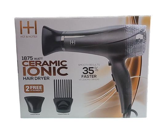 Hot & Hotter Ceramic Ionic 1875 Hair Dryer