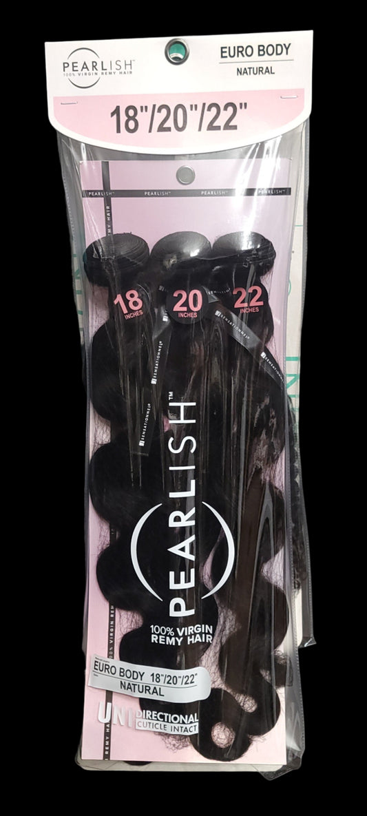 Sensationnel Pearlish EURO Body 3pc Multi pack Virgin 15A Remi 18/20/22" Bundles Color Natural
