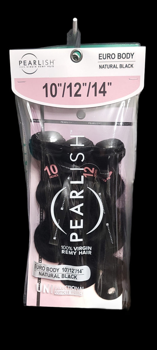 Sensationnel Pearlish EURO Body 3pc Multi pack Virgin 15A Remi 10/12/14" Bundles Color Natural Black