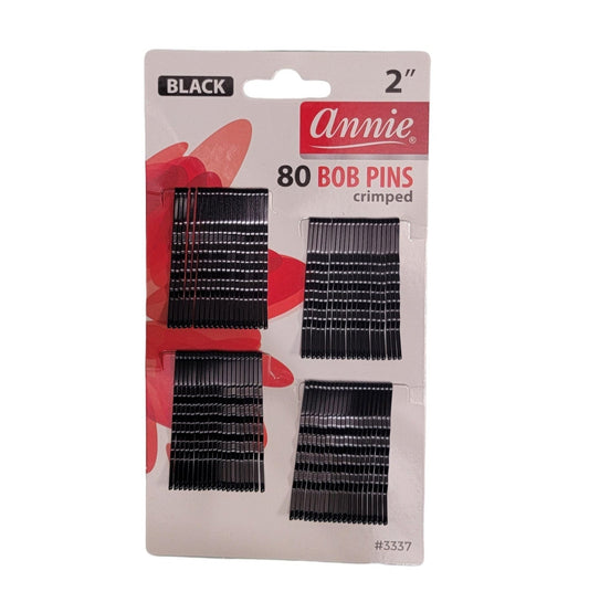 Annie Bob Pins 2" 80Ct Black #3337