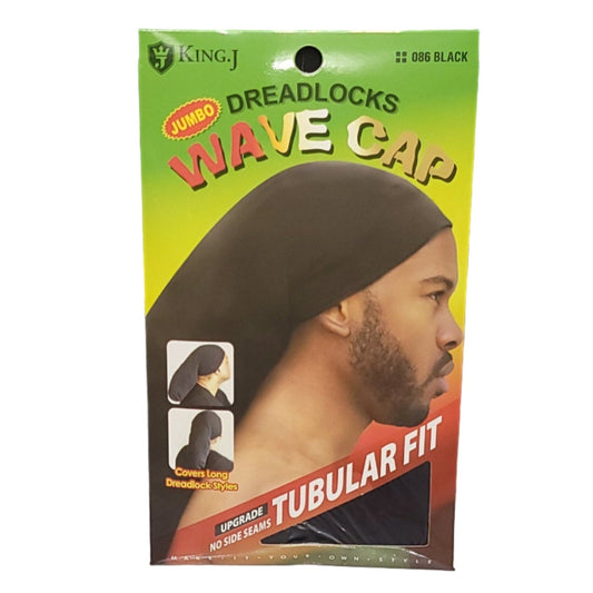 King.J Jumbo Dreadlocks Wave Cap - Black