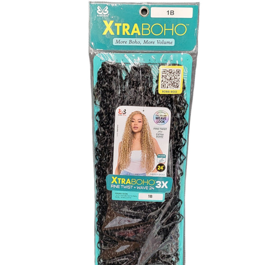 Bobbi Boss Xtra BOHO 3x Crochet Fine Twist Crochet + Wave 24"