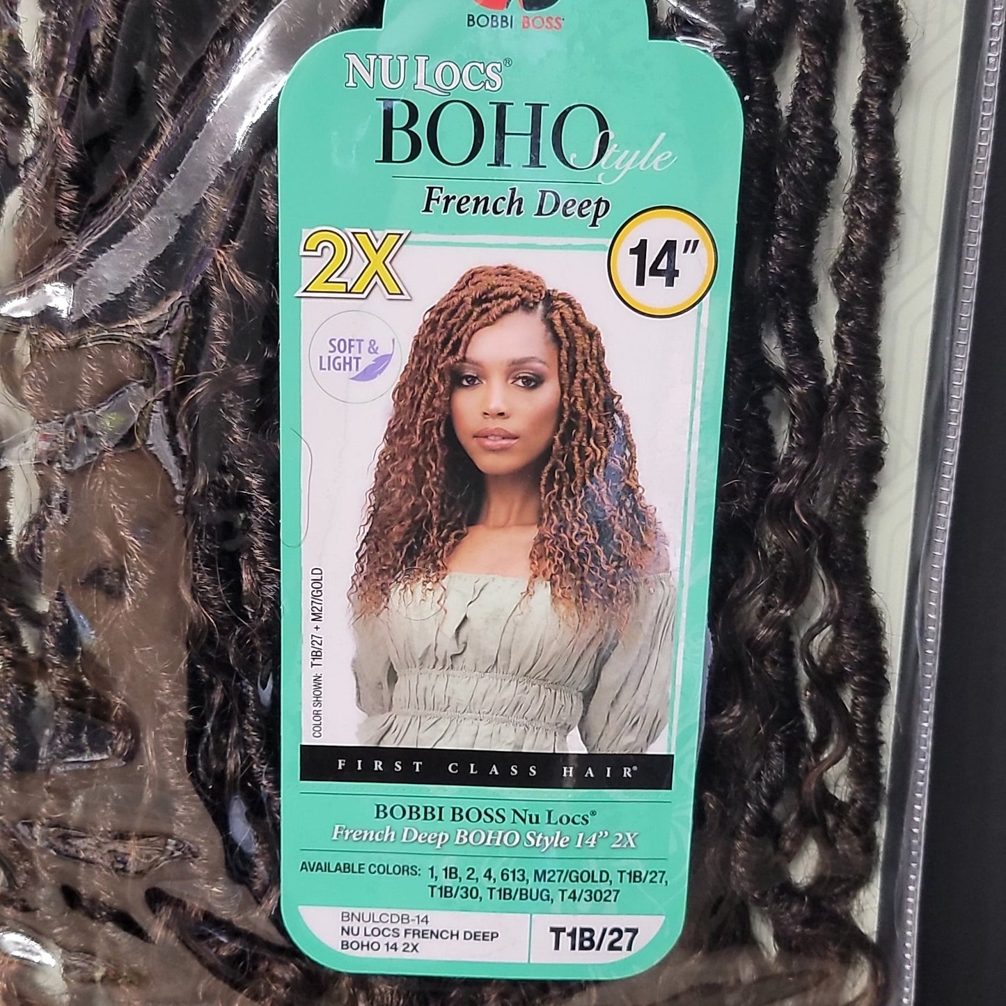 BOBBI BOSS NU LOCS FRENCH DEEP BOHO CROCHET STYLE 14" 2X