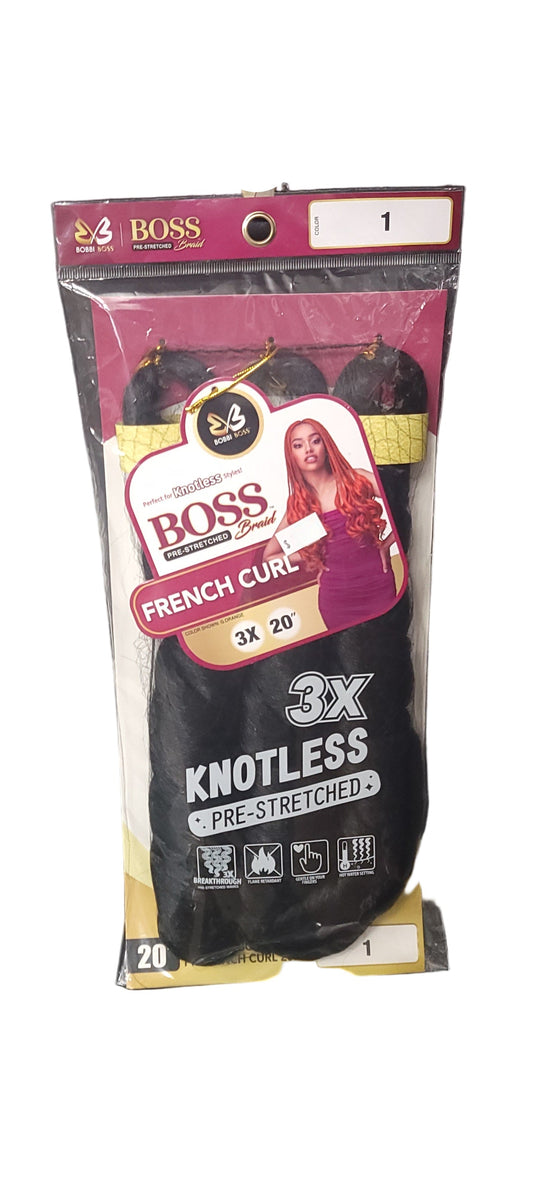 Bobbi Boss Pre Stretched Braid French Curl 3X 20"