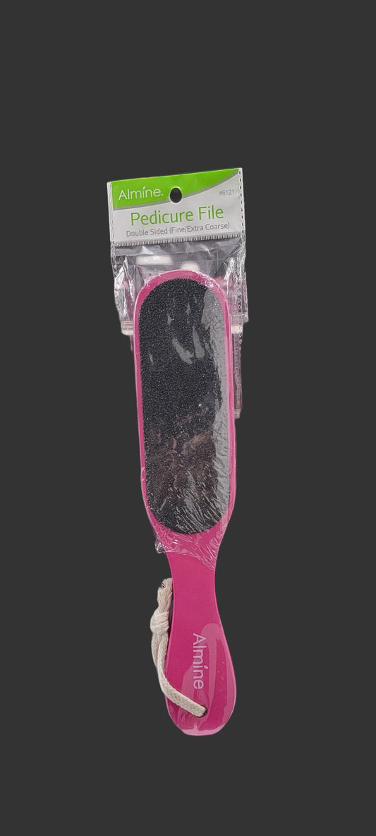 Almine Double Sided Wooden Pedicure File - Teal, Pink