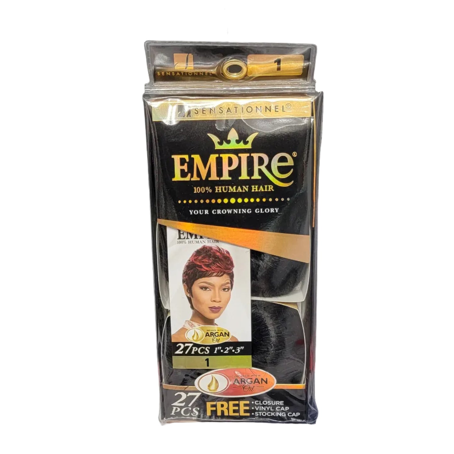 Sensationnel Empire Human Hair 27PCS - 1", 2", 3"