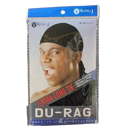 King.J Extra Long Tie Durag 001 Black