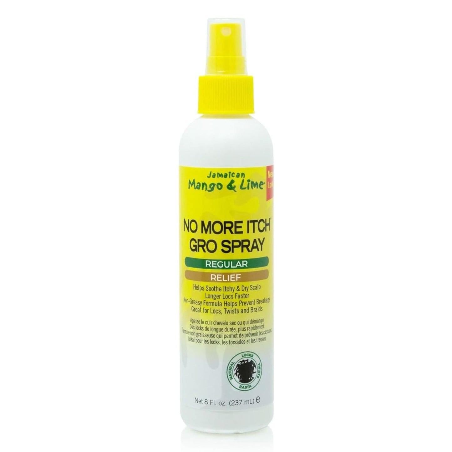 Jamaican Mango & Lime No More Itch GRO Spray (Regular Relief) 8oz