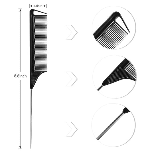 Eden Black Pin Tail Comb #20402