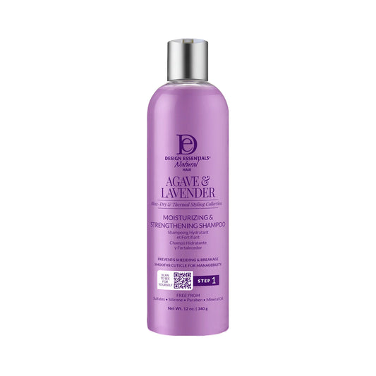 Design Essentials Natural Hair Agave & Lavender Moisturizing & Strengthening Shampoo 12oz
