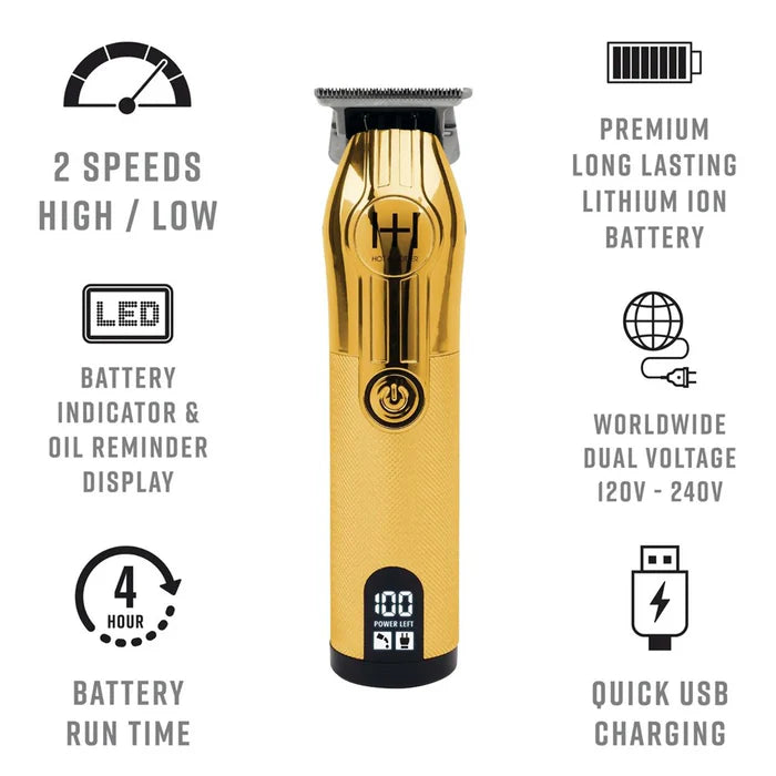 Hot & Hotter Cordless Lithium Outlining Trimmer Gold