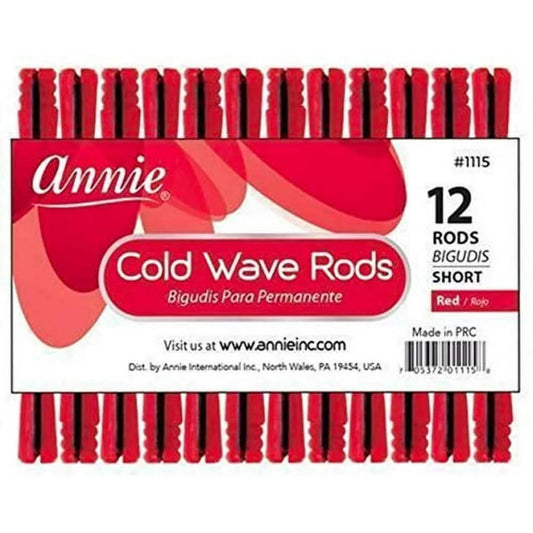 Annie Cold Wave Rods Short 12Ct Red #1115