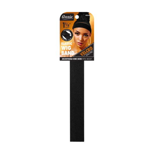 Annie Velcro Wig Band 3cm Black