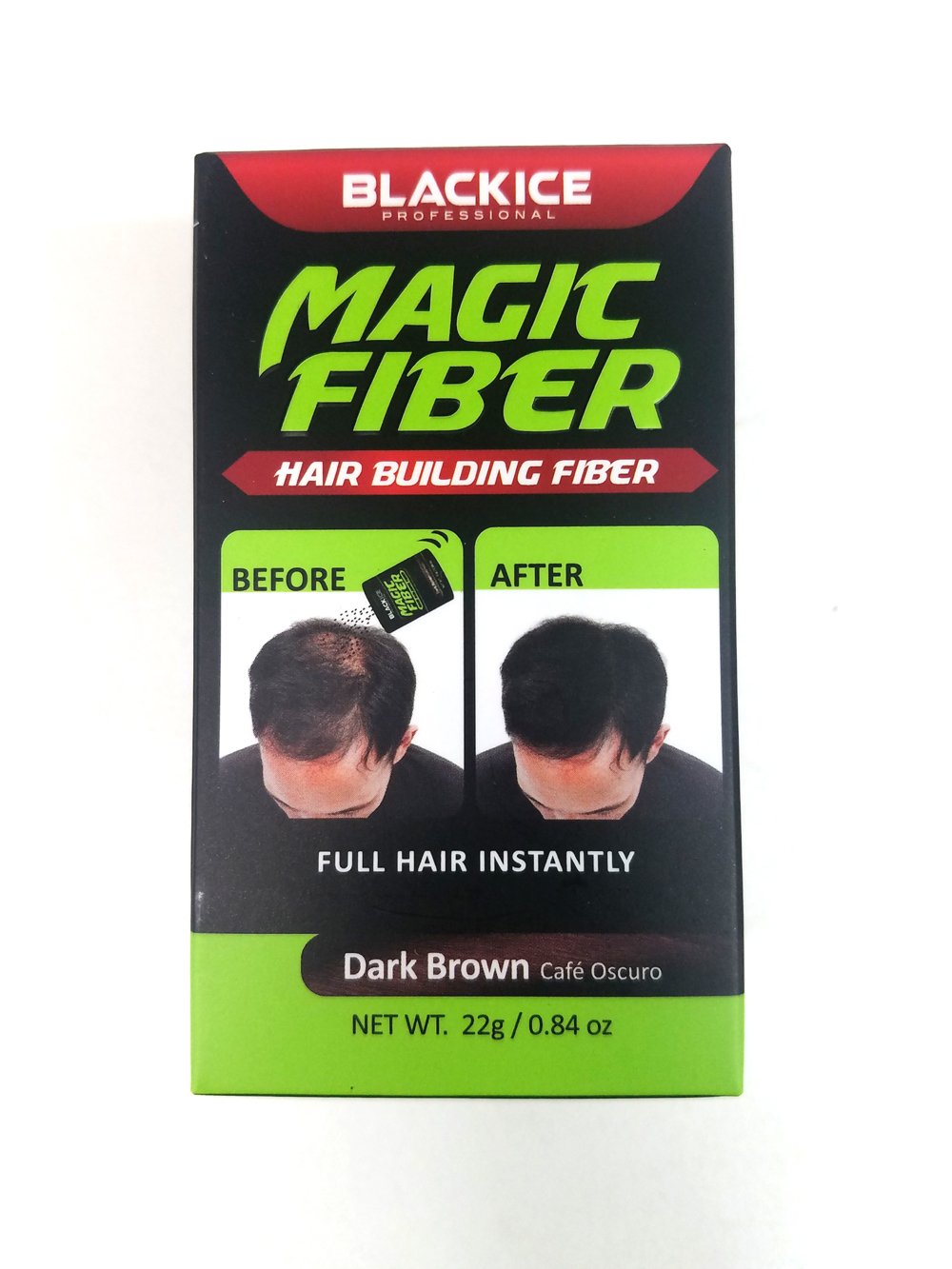 BLACK ICE Magic Fiber Hair Building Fibers 0.97 oz (2 Colors)