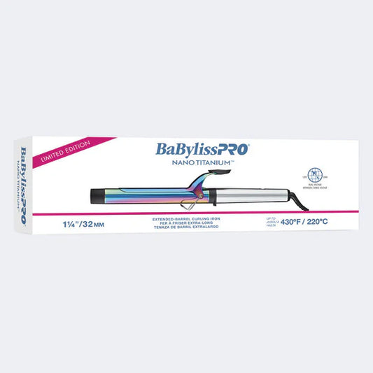 BaBylissPRO 1 1/4"_32mm Nano Titanium Extended-Barrel Curling Iron