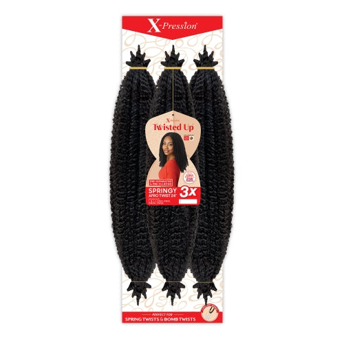 Outre X-Pression Crochet Braid Twisted Up 3x Springy Afro Twist 24"