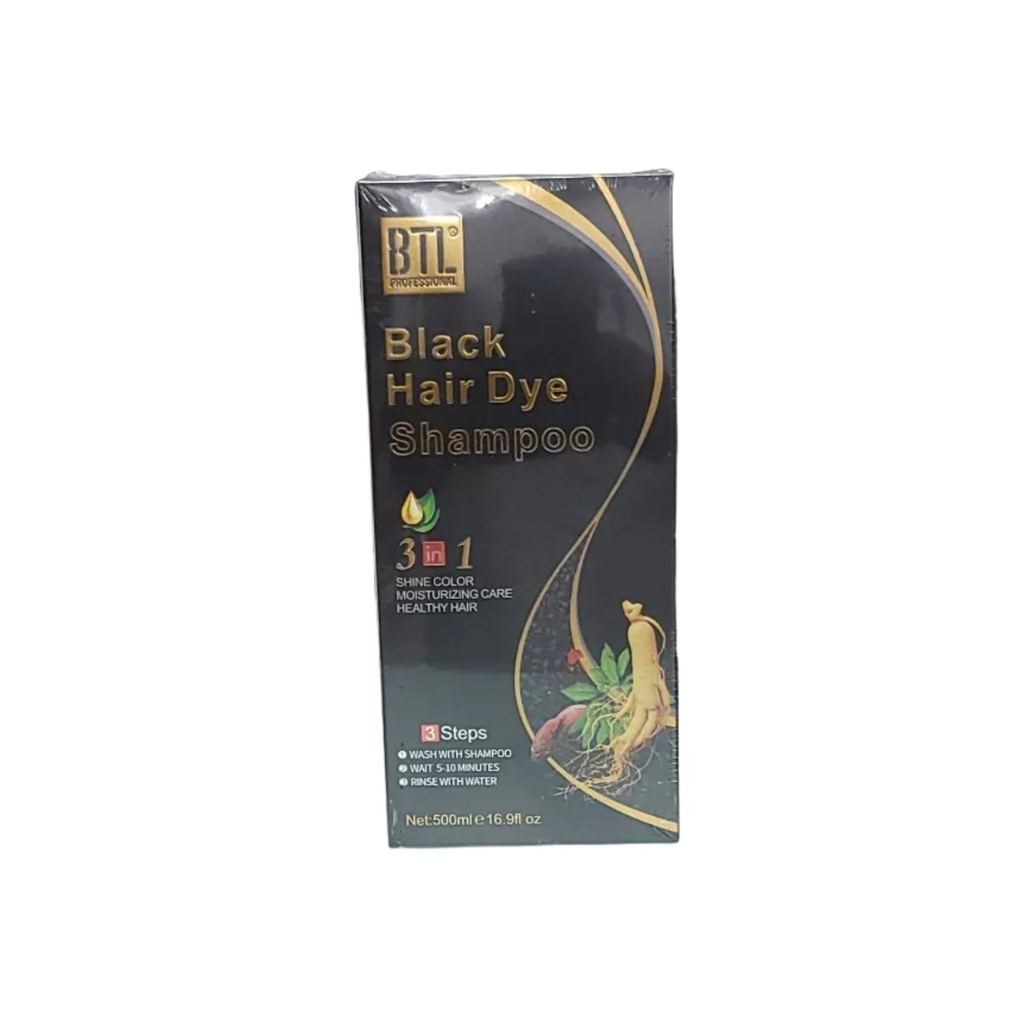 Btl Professional Black Hair Dye Shampoo 16.9oz