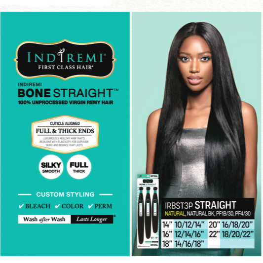 Bobbi Boss INDIREMI BONE STRAIGHT 3pc Straight bundles 16/18/20" Color PF4/30