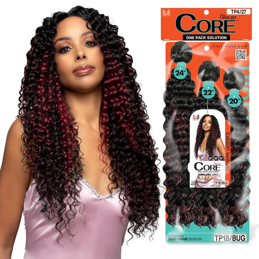 Bobbi Boss Miss Origin CORE 3 Bundles 1 Pack Synthetic Weave 20" 22" 24" Deep Wave