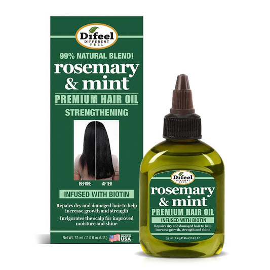 Difeel Rosemary and Mint Premium Hair Oil with Biotin 2.5 oz.