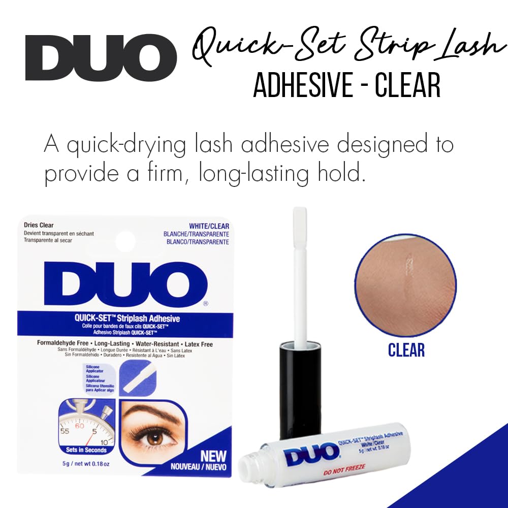 DUO Quick-Set Striplash Adhesive, White/Clear 0.18oz